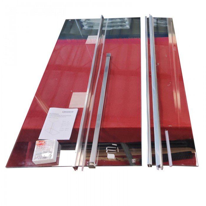 Душевая перегородка Koer SR SP03-120x200-TR-01 Walk-In прозрачное стекло Easy Clean 8мм, хром (KR53 Душевая перегородка Koer SR SP03-120x200-TR-01 Walk-In прозрачное стекло Easy Clean 8мм, хром (KR53