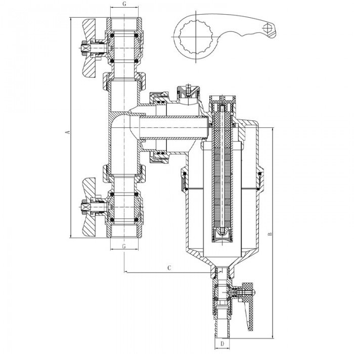 Сепаратор шламу універсальний магнітний з кранами 3/4" Koer KR.1272 (KR3123) Сепаратор шламу універсальний магнітний з кранами 3/4" Koer KR.1272 (KR3123)