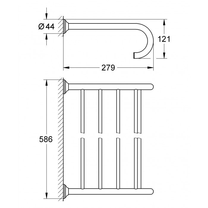 Полка для полотенец Grohe Essentials Authentic (40660001) Полка для полотенец Grohe Essentials Authentic (40660001)