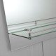 Зеркало настенное Zerix LAGUNA MRZ03-50x70x11 прямоугольное с дугообразным верхом и полкой (ZX5622)