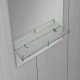 Зеркало настенное Zerix LAGUNA MRZ03-50x70x11 прямоугольное с дугообразным верхом и полкой (ZX5622)