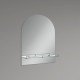 Зеркало настенное Zerix LAGUNA MRZ03-50x70x11 прямоугольное с дугообразным верхом и полкой (ZX5622)