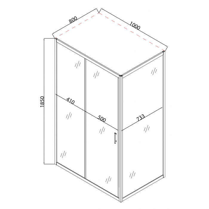 Душевая кабина без поддона Mixxus HARD SC01-100x80x185-TR CHROME прозрачное стекло 5мм (MI6911) Душевая кабина без поддона Mixxus HARD SC01-100x80x185-TR CHROME прозрачное стекло 5мм (MI6911)