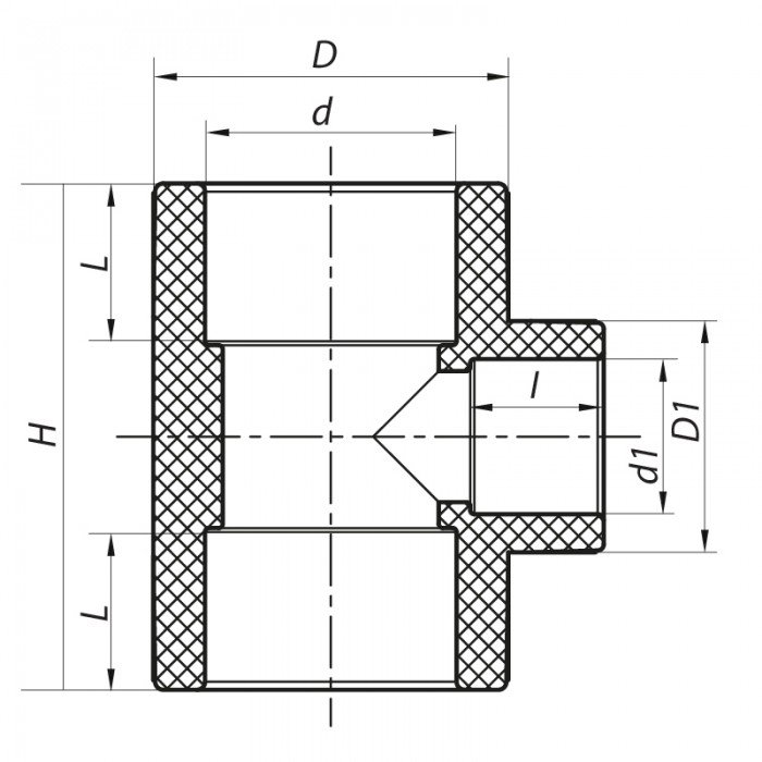 Тройник редукционный 32x20x32 PPR Koer K0042.PRO (KP0051) Тройник редукционный 32x20x32 PPR Koer K0042.PRO (KP0051)