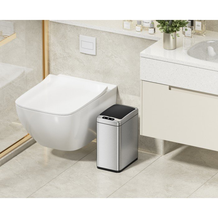 Мусорное ведро сенсорное прямоугольное Koer TC-020408-02 8 л цвет нержавейка (KR5588)