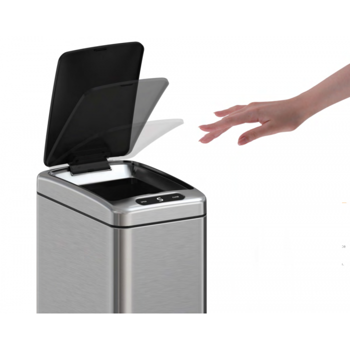 Мусорное ведро сенсорное прямоугольное Koer TC-020408-02 8 л цвет нержавейка (KR5588)