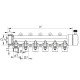 Коллектор 6-way с шаровыми кранами (40x20) PPR Koer K0173.PRO (KP0223)