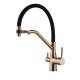 Смеситель для кухни MixxusPremium Gravity 021 BRUSHED GOLD REFL.BLACK (MI6981)