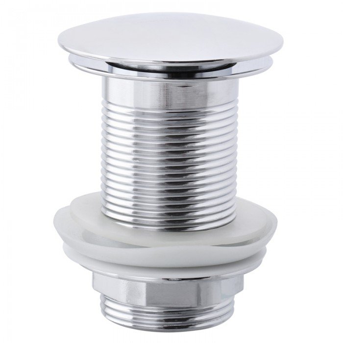 Донний клапан для раковини без переливу Zerix LR65 автоматичний (Click-Clack) (Колір хром) 1 1/4'' (ZX2985)