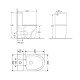 Бачок для унитаза-компакта Mixxus Premium Ellipse-0401-T1 Tank 630х390х840 со сливной арматурой (MI Бачок для унитаза-компакта Mixxus Premium Ellipse-0401-T1 Tank 630х390х840 со сливной арматурой (MI