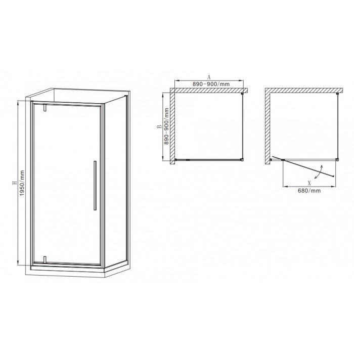 Душевая кабина без поддона Mixxus Premium BEVEL SC01-90x90x195-TR Chrome прозрачное стекло 6мм (MI6 Душевая кабина без поддона Mixxus Premium BEVEL SC01-90x90x195-TR Chrome прозрачное стекло 6мм (MI6