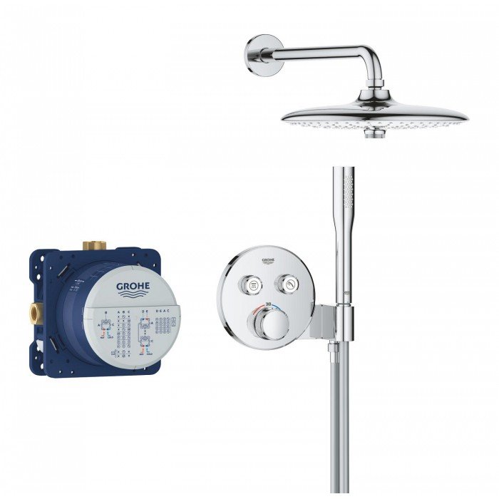 Скрытая душевая система с Euphoria 260 Grohe Grohtherm SmartControl (34867000)