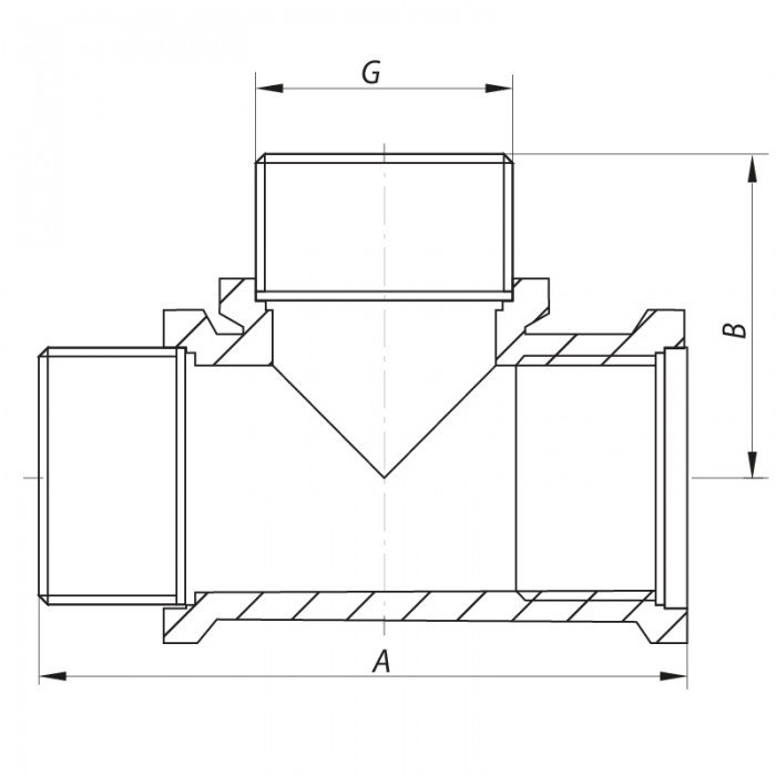 Трійник 1/2'' ВНН Koer KF.T06FMM (KF0067) Трійник 1/2'' ВНН Koer KF.T06FMM (KF0067)