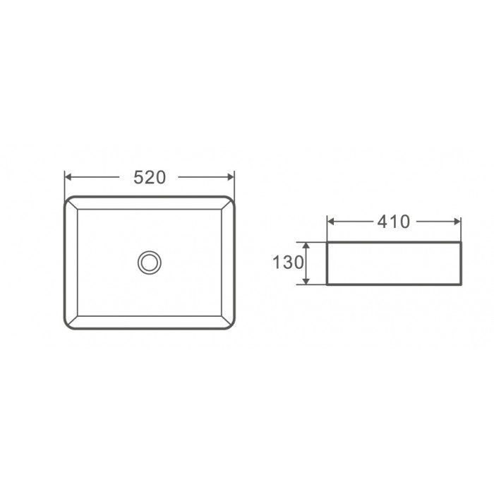 Умывальник накладной керамический Mixxus Premium Quadro-0102 520x410x130mm (MP6488) Умывальник накладной керамический Mixxus Premium Quadro-0102 520x410x130mm (MP6488)