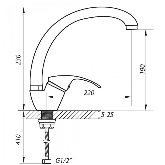Смеситель для кухни Zerix YUB 048 (ZX2772) Смеситель для кухни Zerix YUB 048 (ZX2772)