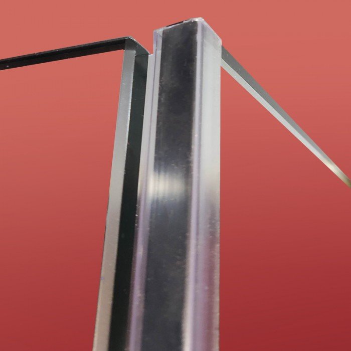 Боковая стенка для кабины Koer SR SW04-90x200-TR-01 прозрачное стекло Easy Clean 10мм, хром (KR5390