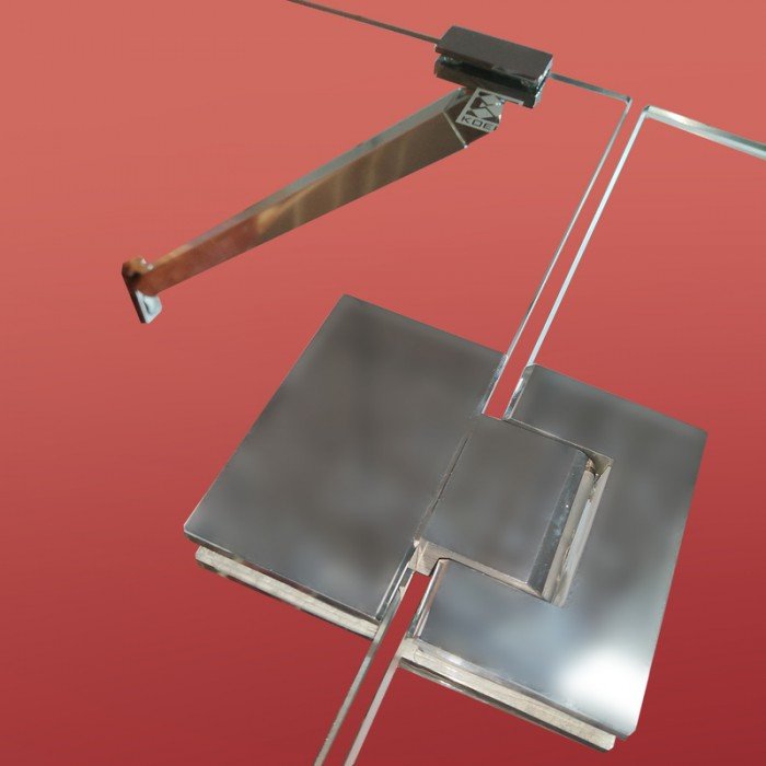 Боковая стенка для кабины Koer SR SW04-90x200-TR-01 прозрачное стекло Easy Clean 10мм, хром (KR5390