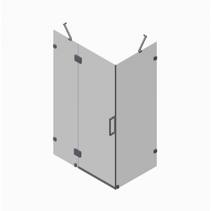Боковая стенка для кабины Koer SR SW04-90x200-TR-01 прозрачное стекло Easy Clean 10мм, хром (KR5390