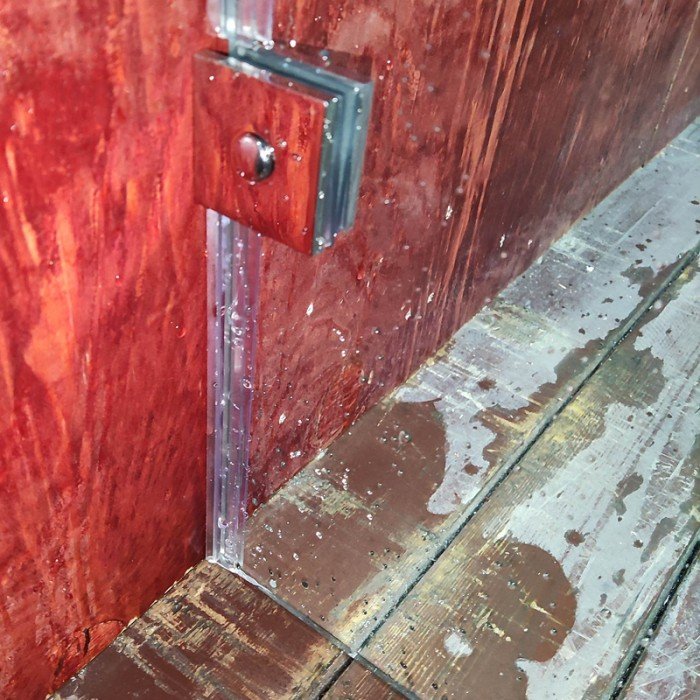 Боковая стенка для кабины Koer SR SW04-90x200-TR-01 прозрачное стекло Easy Clean 10мм, хром (KR5390