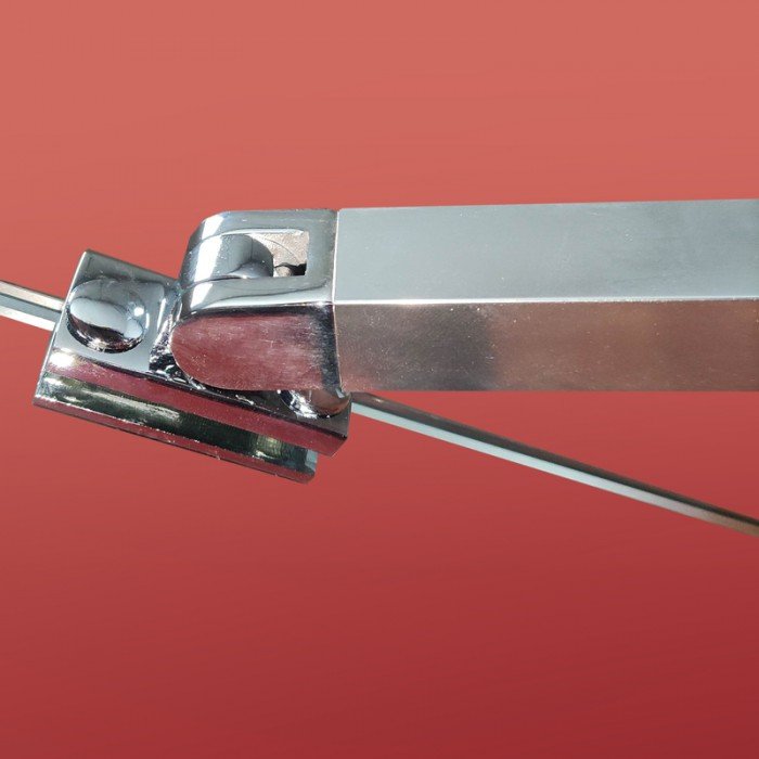 Боковая стенка для кабины Koer SR SW04-90x200-TR-01 прозрачное стекло Easy Clean 10мм, хром (KR5390