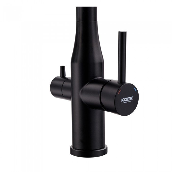 Змішувач для кухні Koer KI-72024-05 з виходом для питної води (нерж. сталь) (KR5012)