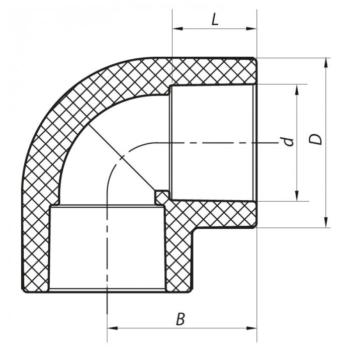 Угол 90 32 PPR Koer K0021.PRO (KP0026) Угол 90 32 PPR Koer K0021.PRO (KP0026)