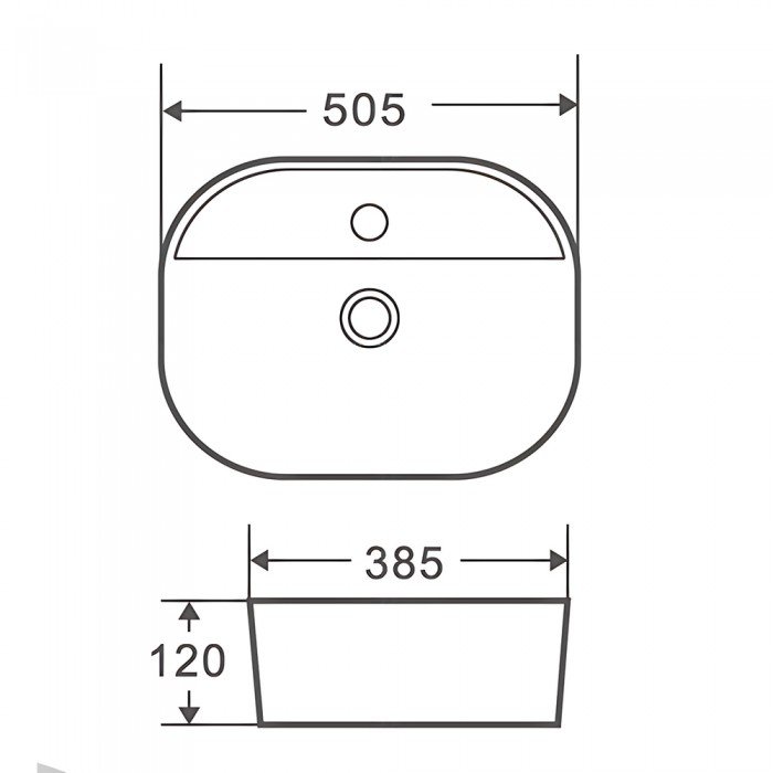 Раковина накладная Mixxus Premium ELLIPSE-0203 510х375х120mm с отверстием под смеситель (MP6678) Раковина накладная Mixxus Premium ELLIPSE-0203 510х375х120mm с отверстием под смеситель (MP6678)