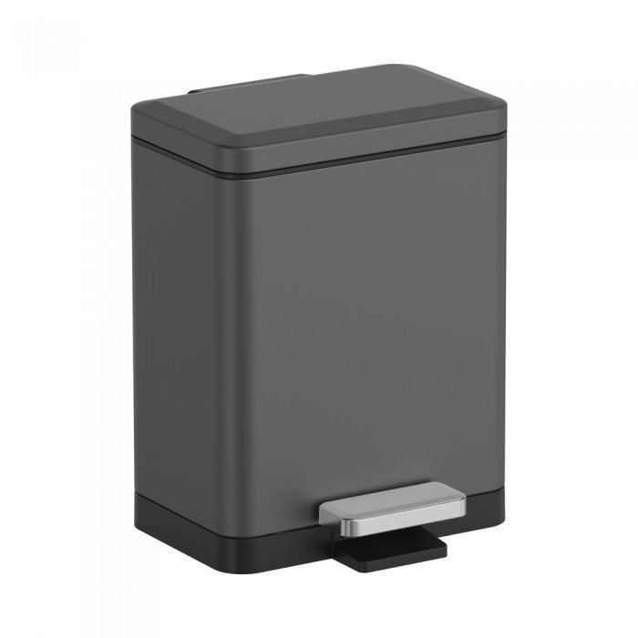 Мусорное ведро с плавным закрытием прямоугольное Koer TC-010315-07 15 л цвет графит (KR5604) Мусорное ведро с плавным закрытием прямоугольное Koer TC-010315-07 15 л цвет графит (KR5604)