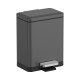 Мусорное ведро с плавным закрытием прямоугольное Koer TC-010315-07 15 л цвет графит (KR5604) Мусорное ведро с плавным закрытием прямоугольное Koer TC-010315-07 15 л цвет графит (KR5604)