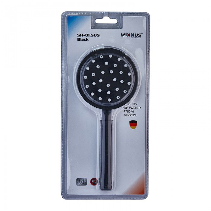 Лійка для душу Mixxus SH-01.SUS Black з нерж. сталі (MI6119) Лійка для душу Mixxus SH-01.SUS Black з нерж. сталі (MI6119)