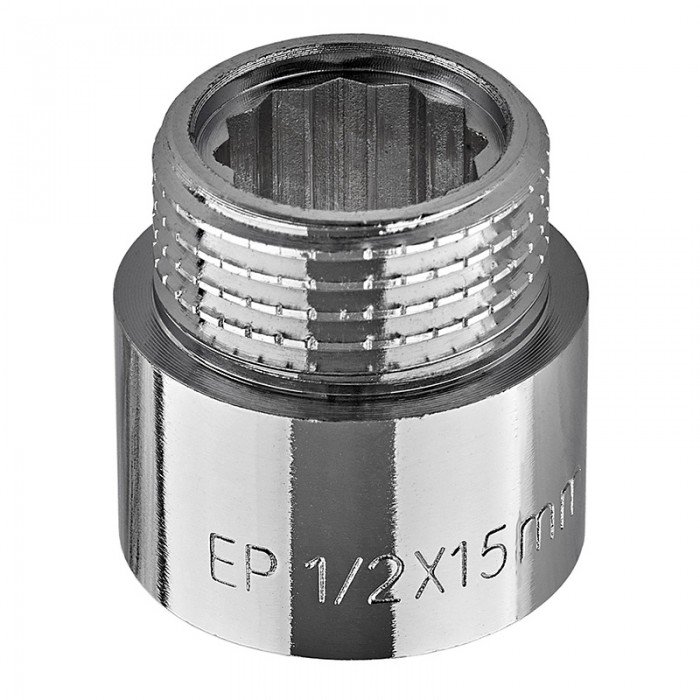 Подовжувач Europroduct EP.E015.Chr - 1/2"MF-15мм хром (EP6122)