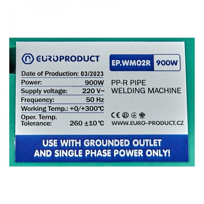 Паяльник Europroduct EP.WM02R для PPR труб (круглые насадки) 16/32mm (EP6092) Паяльник Europroduct EP.WM02R для PPR труб (круглые насадки) 16/32mm (EP6092)