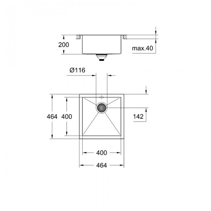 Кухонна мийка K700 Grohe EX-2 Sink (31578SD0) Кухонна мийка K700 Grohe EX-2 Sink (31578SD0)