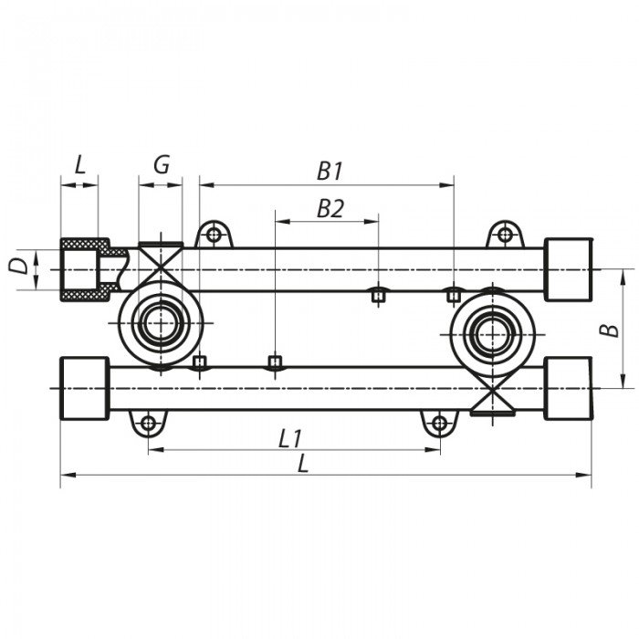 Планка монтажная проходная 20x1/2F Koer K0128.PRO (KP0154)