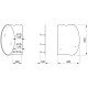 Зеркало настенное Zerix SOLO MOZ01-48x68x10 ассиметичное с 3-мя полками (ZX5624)