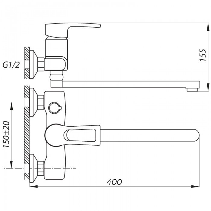 Змішувач для ванни Zerix JLB 181 (ZX2943) Змішувач для ванни Zerix JLB 181 (ZX2943)