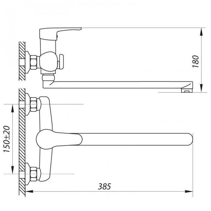 Змішувач для ванни Zerix BAX A152 (ZX2929) Змішувач для ванни Zerix BAX A152 (ZX2929)