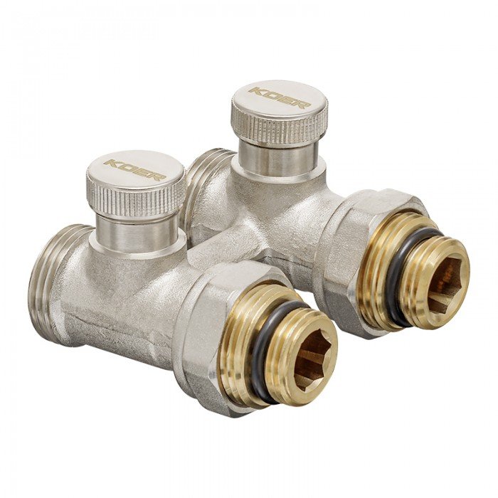 Комплект для нижньої підкл. радіатора KOER SET-22 - 1/2"x3/4" (прямий) з термоголовкою ЗЗ (KR3174) Комплект для нижньої підкл. радіатора KOER SET-22 - 1/2"x3/4" (прямий) з термоголовкою ЗЗ (KR3174)