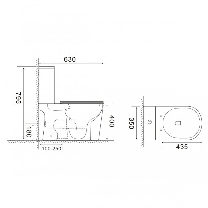 Чаша унитаза-компакта Mixxus Wave-0405-R Bowl 630х350х795 Rimless без сиденья (MI8363) Чаша унитаза-компакта Mixxus Wave-0405-R Bowl 630х350х795 Rimless без сиденья (MI8363)