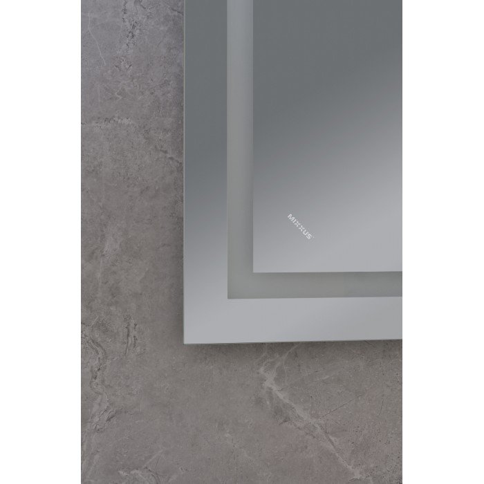 Зеркало Mixxus WARM MR12-80x70-Reverse с Led Touch, Anti-fog, димером, регулятором яркости (MI6936)