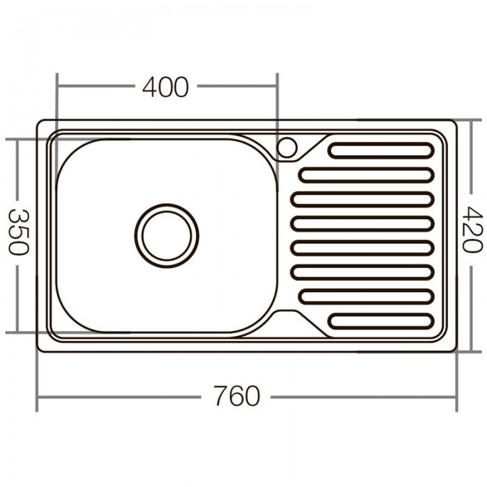 Мойка кухонная Zerix Z7642-08-180E (Satin) (ZX1602) Мойка кухонная Zerix Z7642-08-180E (Satin) (ZX1602)