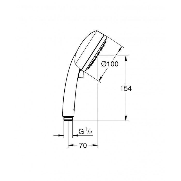 Ручний душ, 2 режими струменя Grohe New Tempesta Cosmopolitan (27571002)