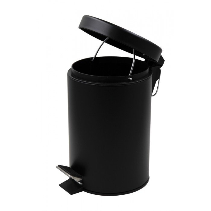 Мусорное ведро круглое Zerix Solo-TC0105 Black 5 л цвет черный (ZX5898) Мусорное ведро круглое Zerix Solo-TC0105 Black 5 л цвет черный (ZX5898)