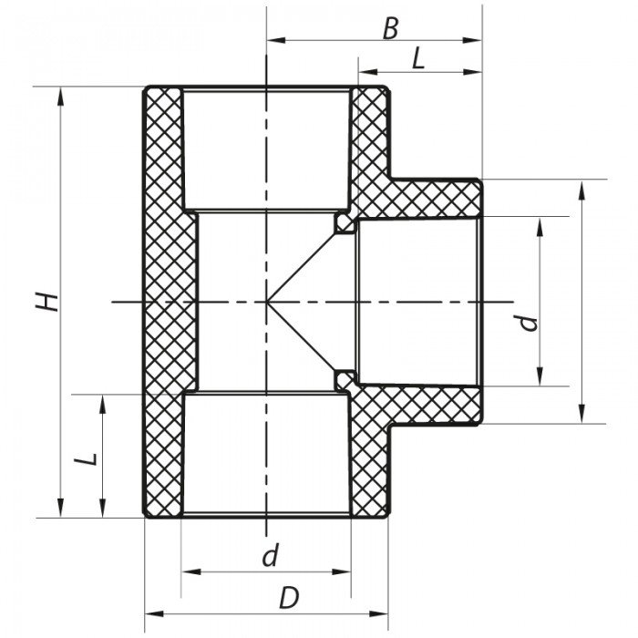 Тройник 40 PPR Koer K0010.PRO (KP0013) Тройник 40 PPR Koer K0010.PRO (KP0013)