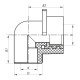 Кут інсталяційний для гіпсокартонних стін ВР 20x1/2F PPR Koer K0189.PRO (KP0244)