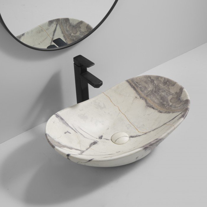 Раковина накладна MIXXUS PREMIUM WAVE-0106 MARBLE 620х360х160mm (MP6560)