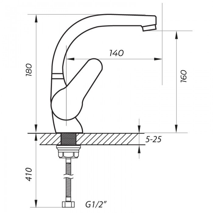 Змішувач для умивальника Zerix SOP1 146 (ZX0189) Змішувач для умивальника Zerix SOP1 146 (ZX0189)