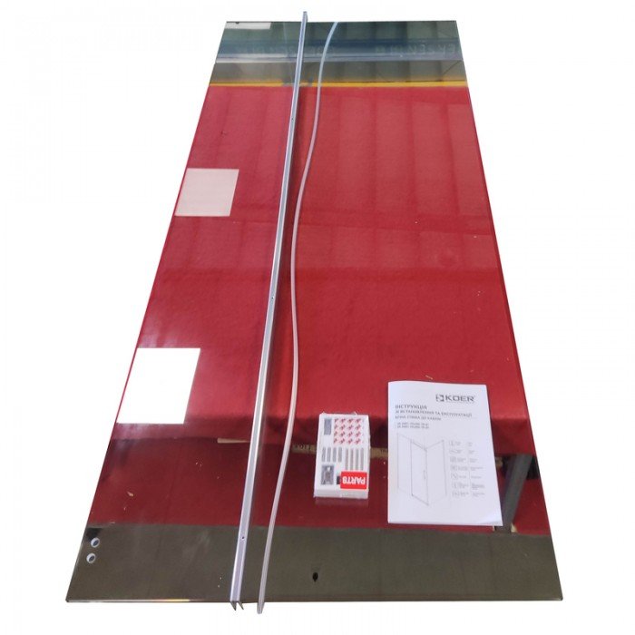 Боковая стенка для кабины Koer SR SW01-90x200-TR-01 прозрачное стекло Easy Clean 8мм, хром (KR5381) Боковая стенка для кабины Koer SR SW01-90x200-TR-01 прозрачное стекло Easy Clean 8мм, хром (KR5381)