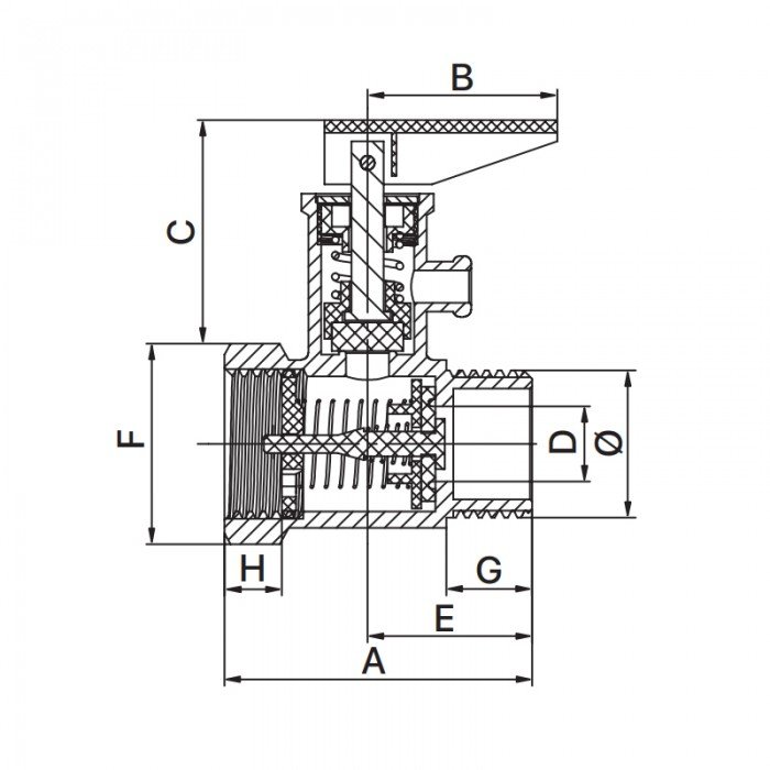 Предохранительный клапан для бойлера Europroduct EP.2001 - 1/2" 6BAR (с ручкой) (EP6035) Предохранительный клапан для бойлера Europroduct EP.2001 - 1/2" 6BAR (с ручкой) (EP6035)