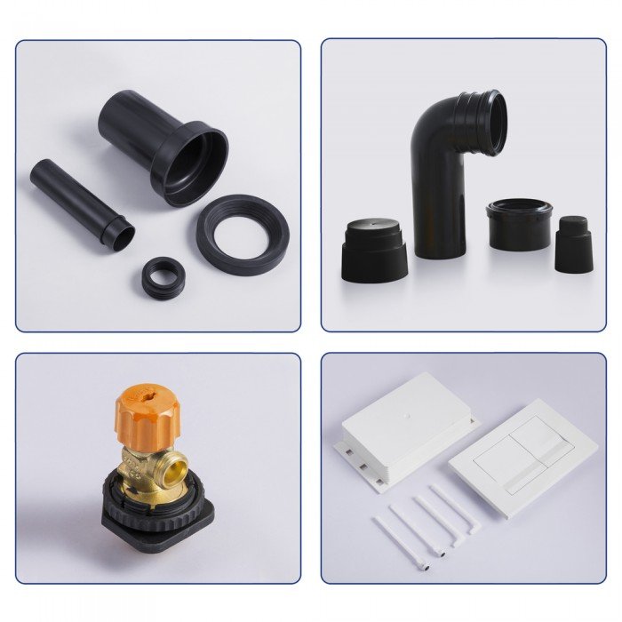 Комплект установочный для унитаза Koer KT-0502-01 (с пан. смыва KT-0602-01 Хром + звукоиз.)  (KR517